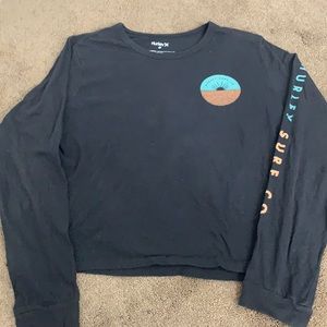 Black Hurley long sleeve t-shirt